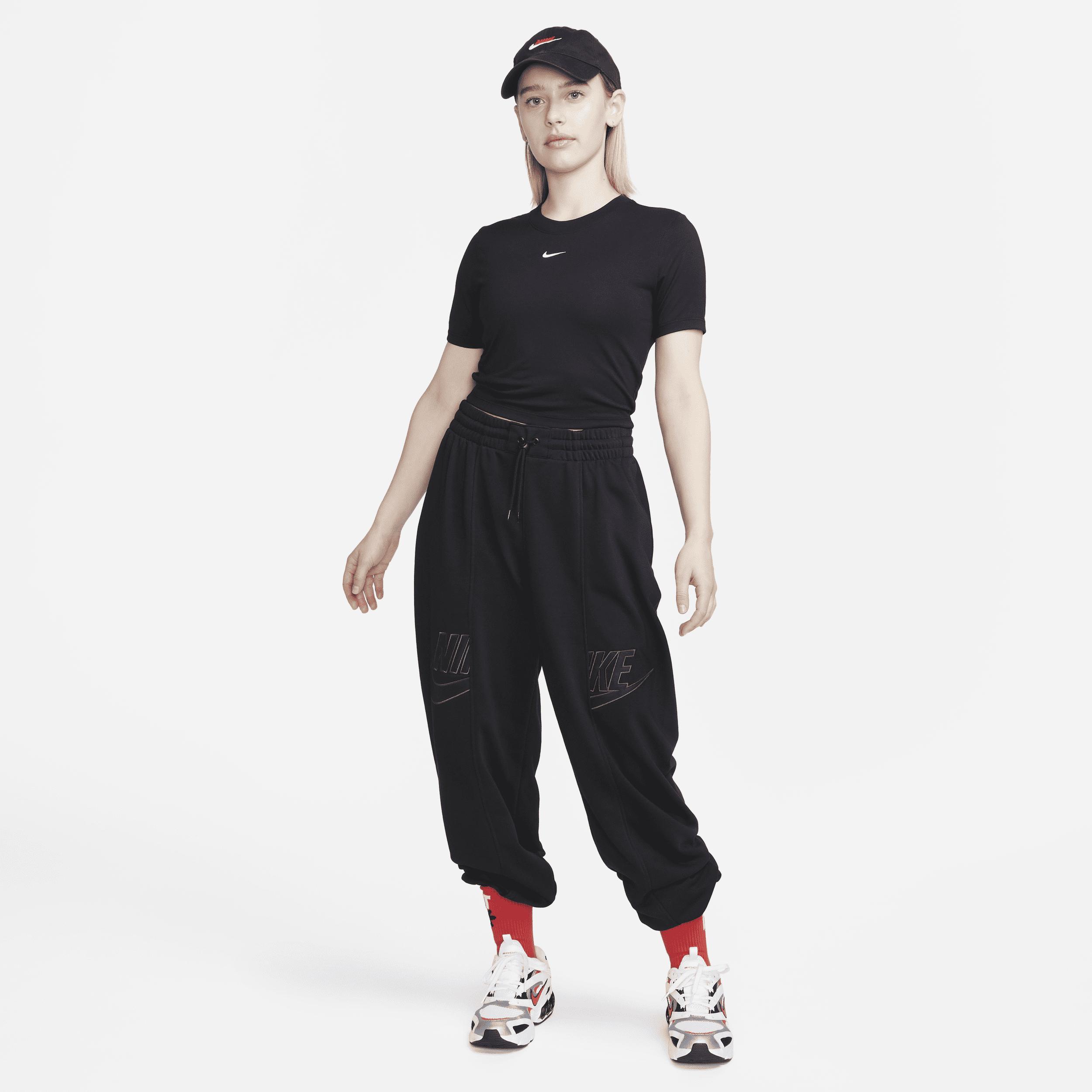 Nike Womens Sportswear Essential Slim-Fit Crop T-Shirt Product Image