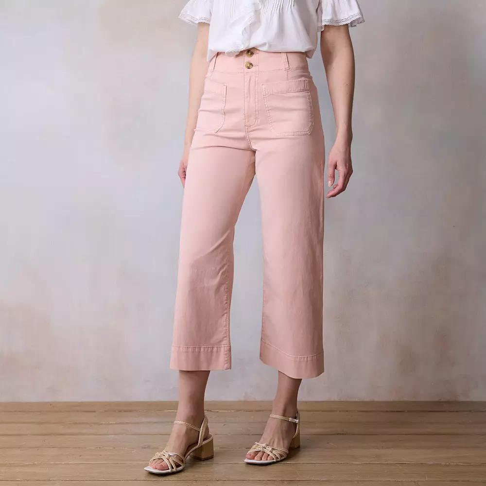 Womens LC Lauren Conrad Wildflower Wide Leg Pants Product Image