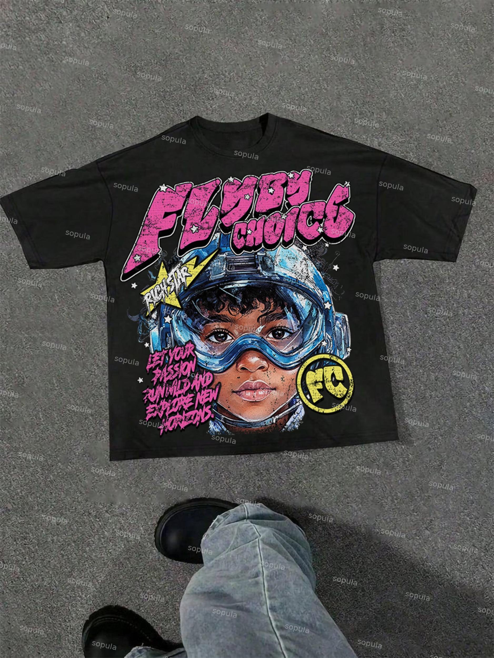 Fly By Choice Graphic Cotton T-shirt Product Image