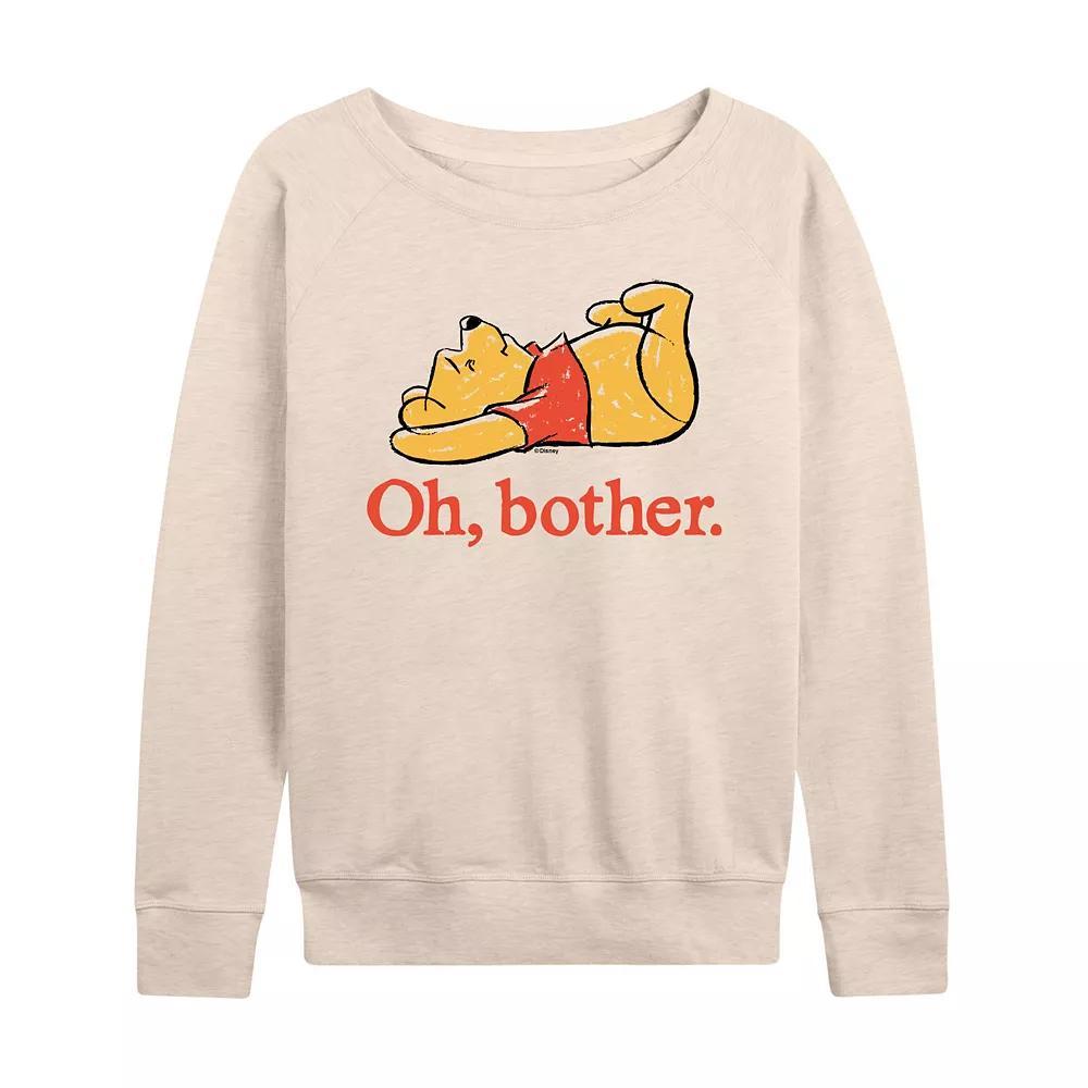 Disneys Winnie the Pooh Womens Oh Bother French Terry Long Sleeve Tee, Girls Product Image