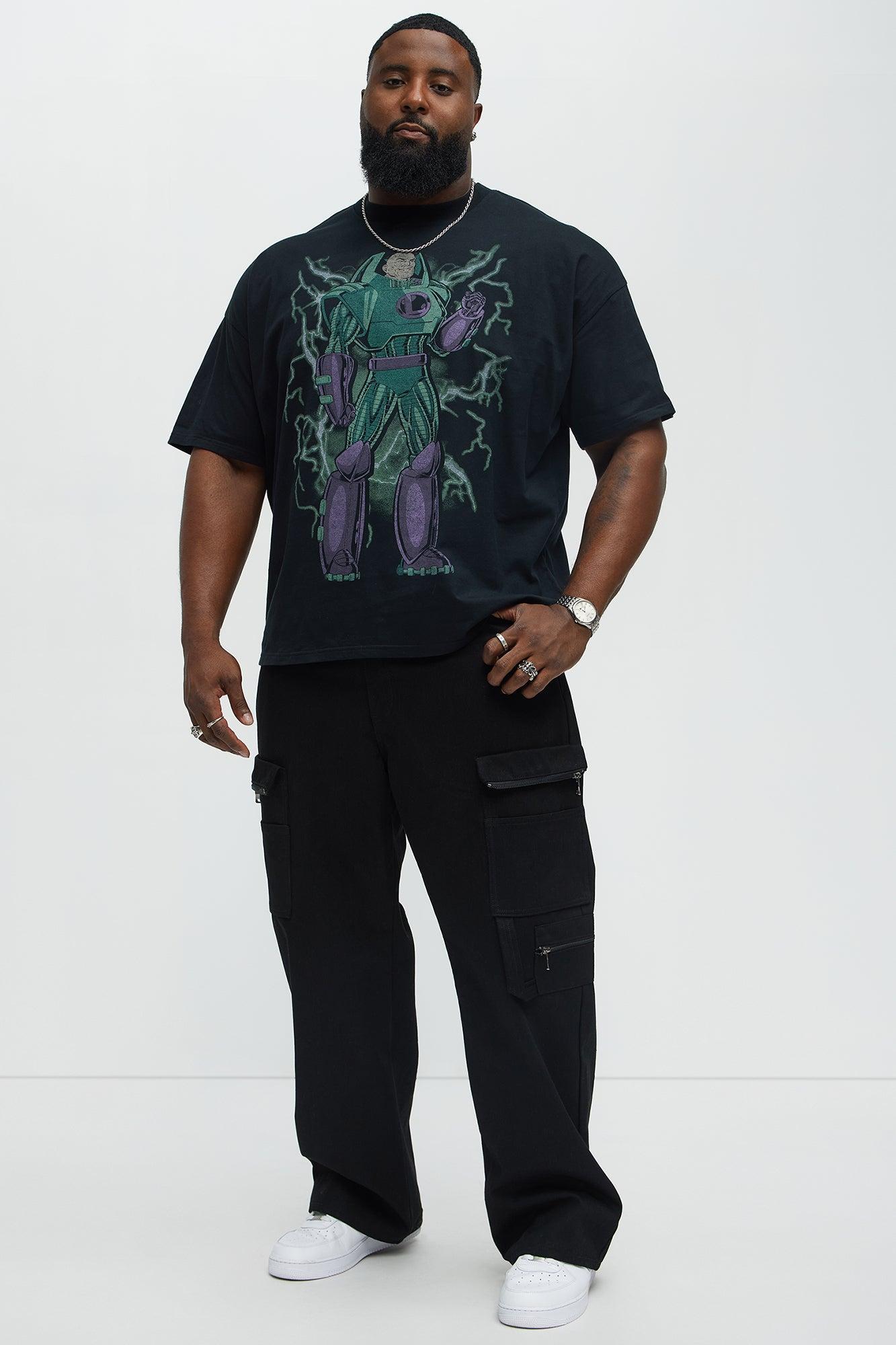 Superman Lex Luthor Oversized Short Sleeve Tee - Black Product Image