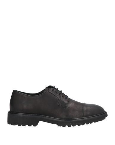 GEOX Man Lace-up Shoes Black Size 9 Leather Product Image