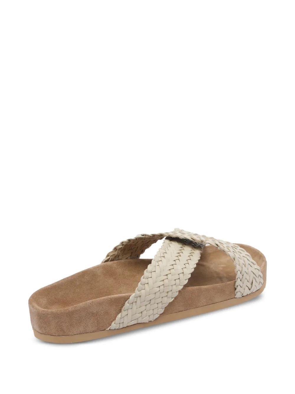 leather flat sandals Product Image