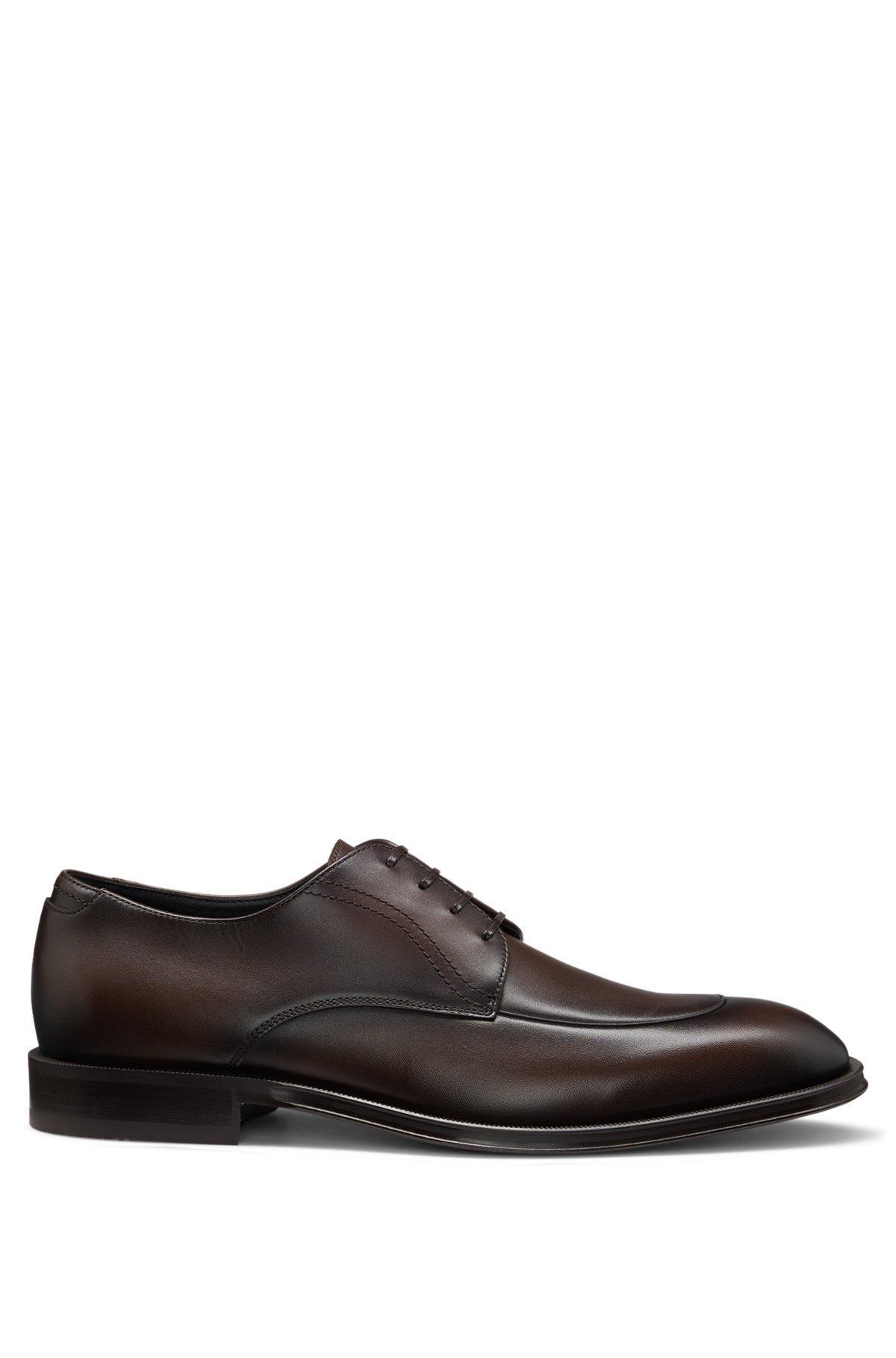 Leather Derby shoes with apron toe Product Image