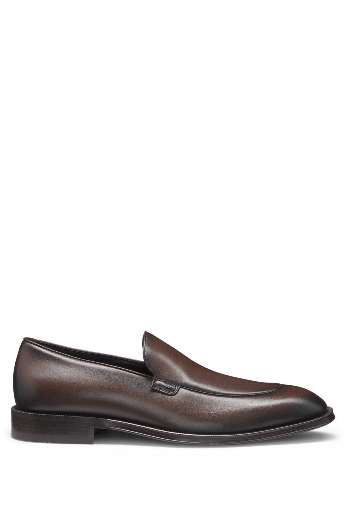 Leather loafers with apron toe Product Image