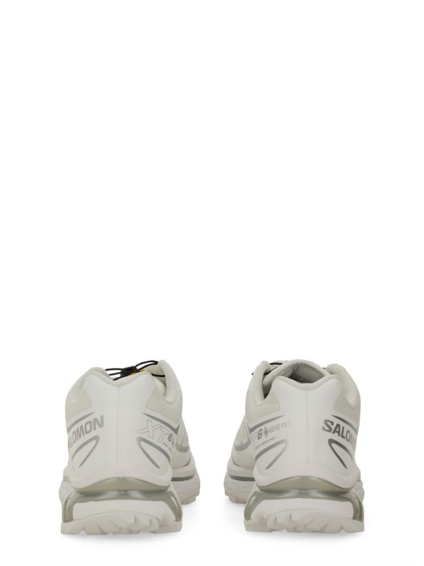 SALOMON Mens White White Silver Xt-6 Gtx Quick-lace Mesh Low-top Trainers Product Image