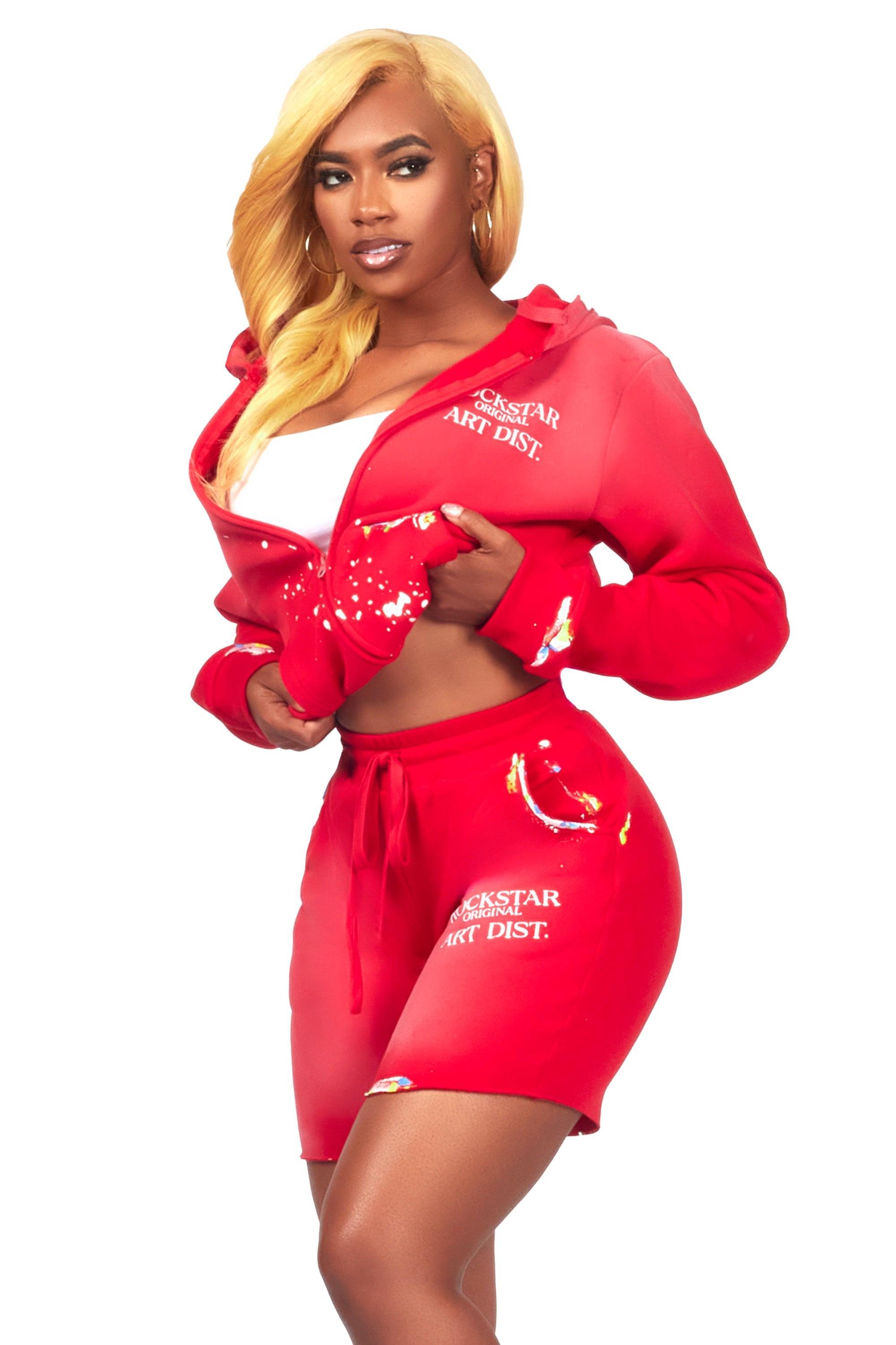 Shannon Red Short Set Female Product Image