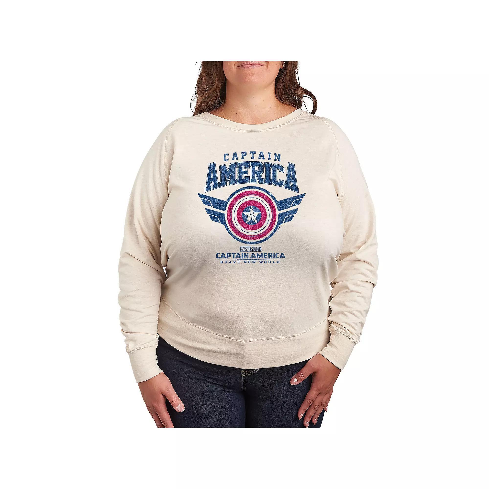 Plus Size Love Grows Right Here French Terry Long Sleeve Graphic Tee, Womens Product Image