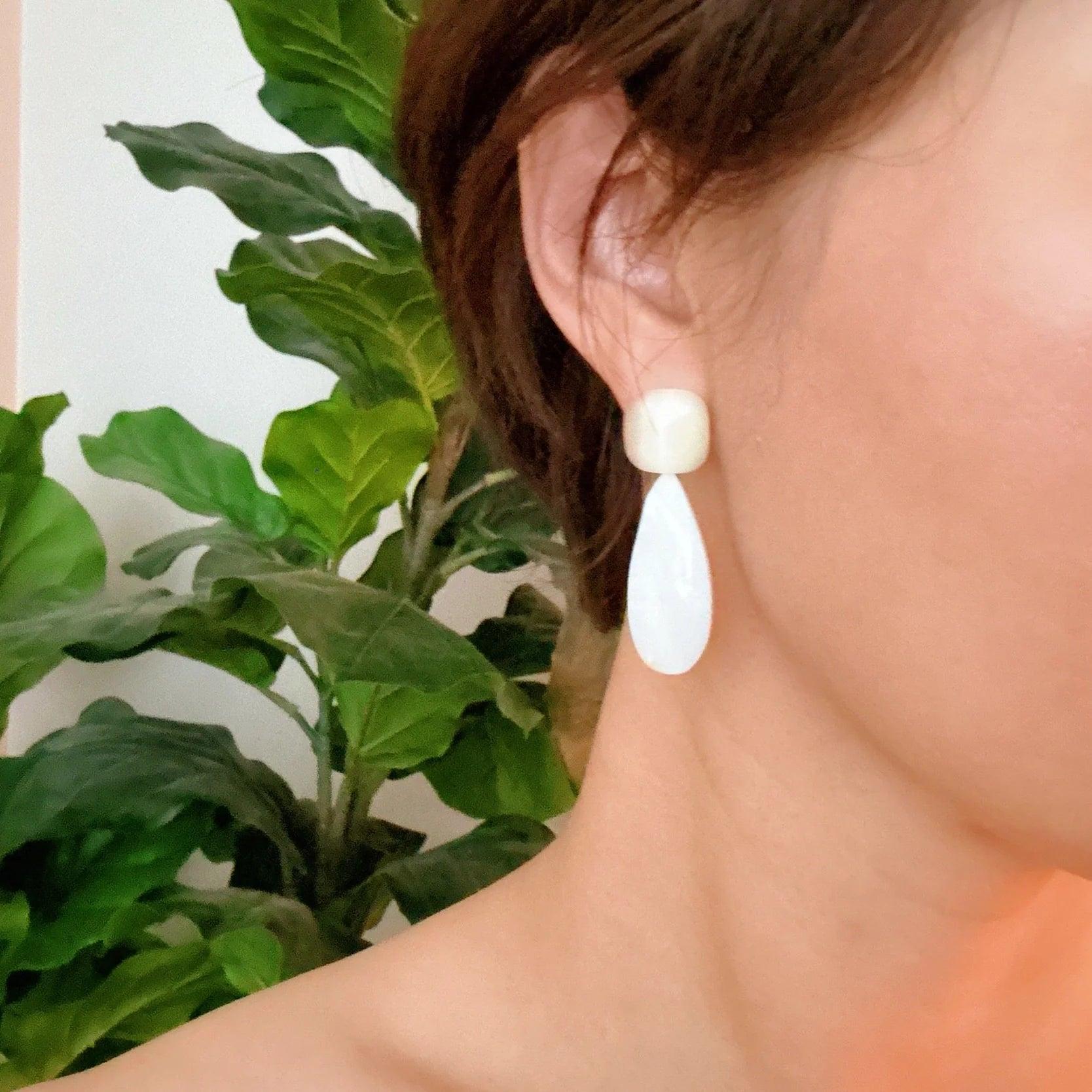 Pastel Breeze Double Stone Earrings Product Image