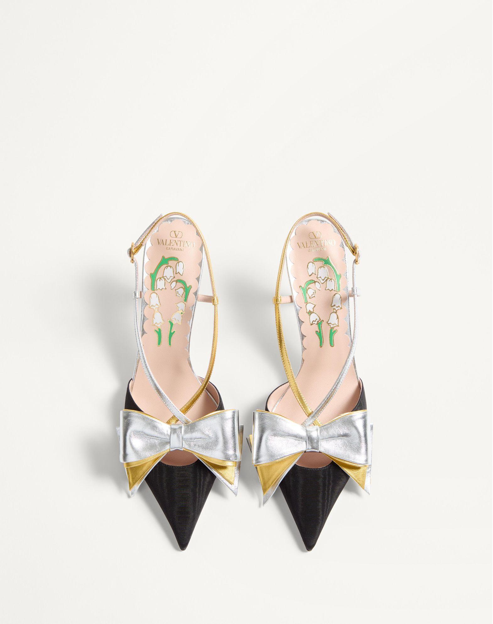 Bowow Slingback Pumps In Moirè Fabric 85Mm Product Image
