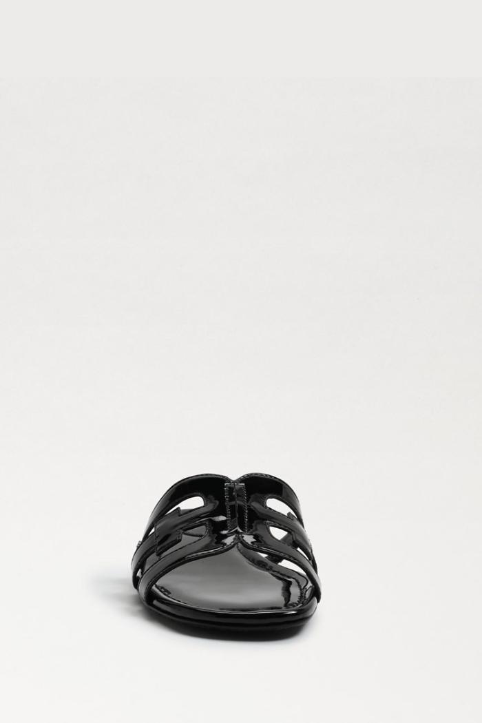 Bay Slide Sandal - Black Patent Product Image