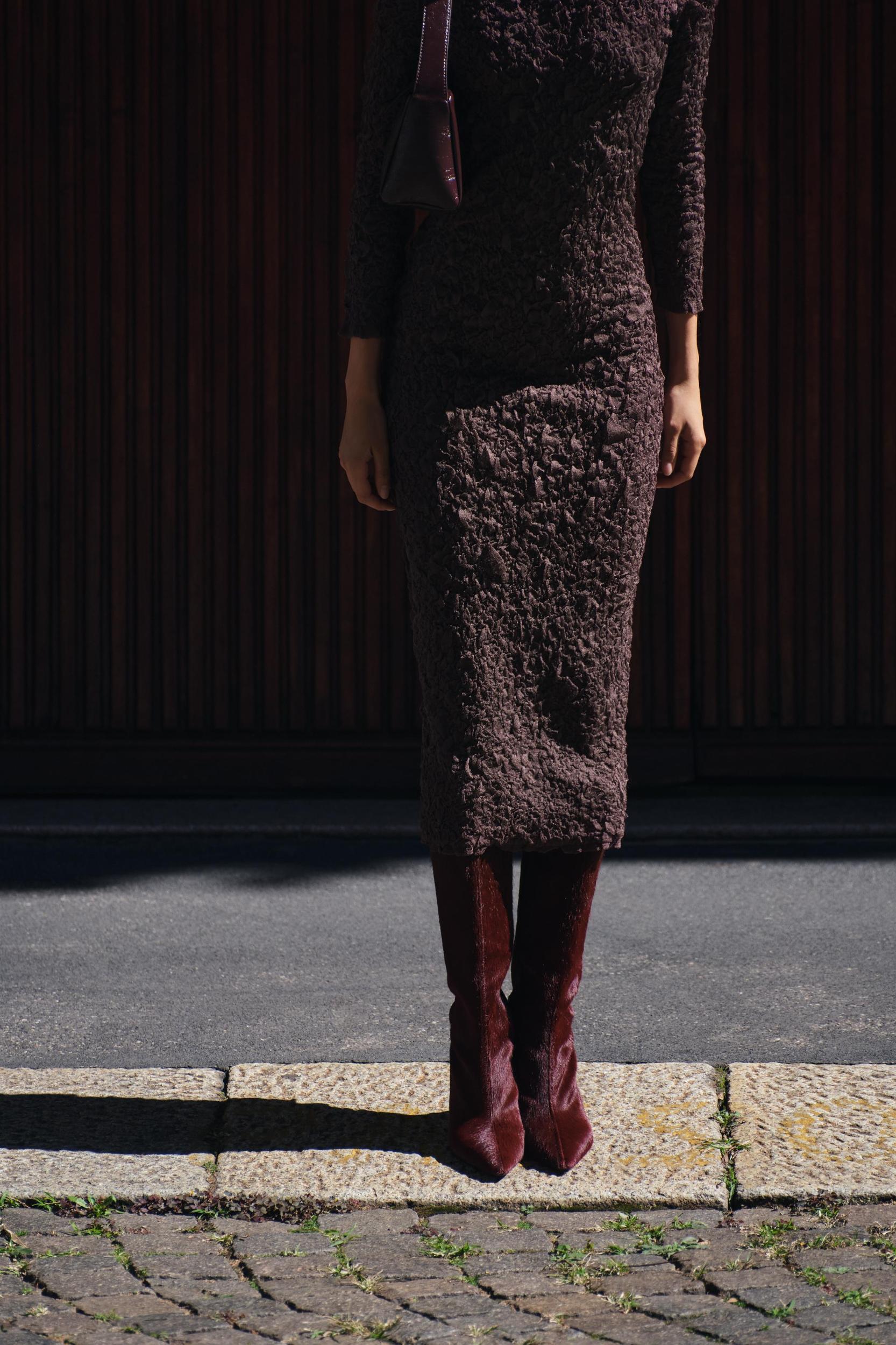 TEXTURED KNIT DRESS Product Image