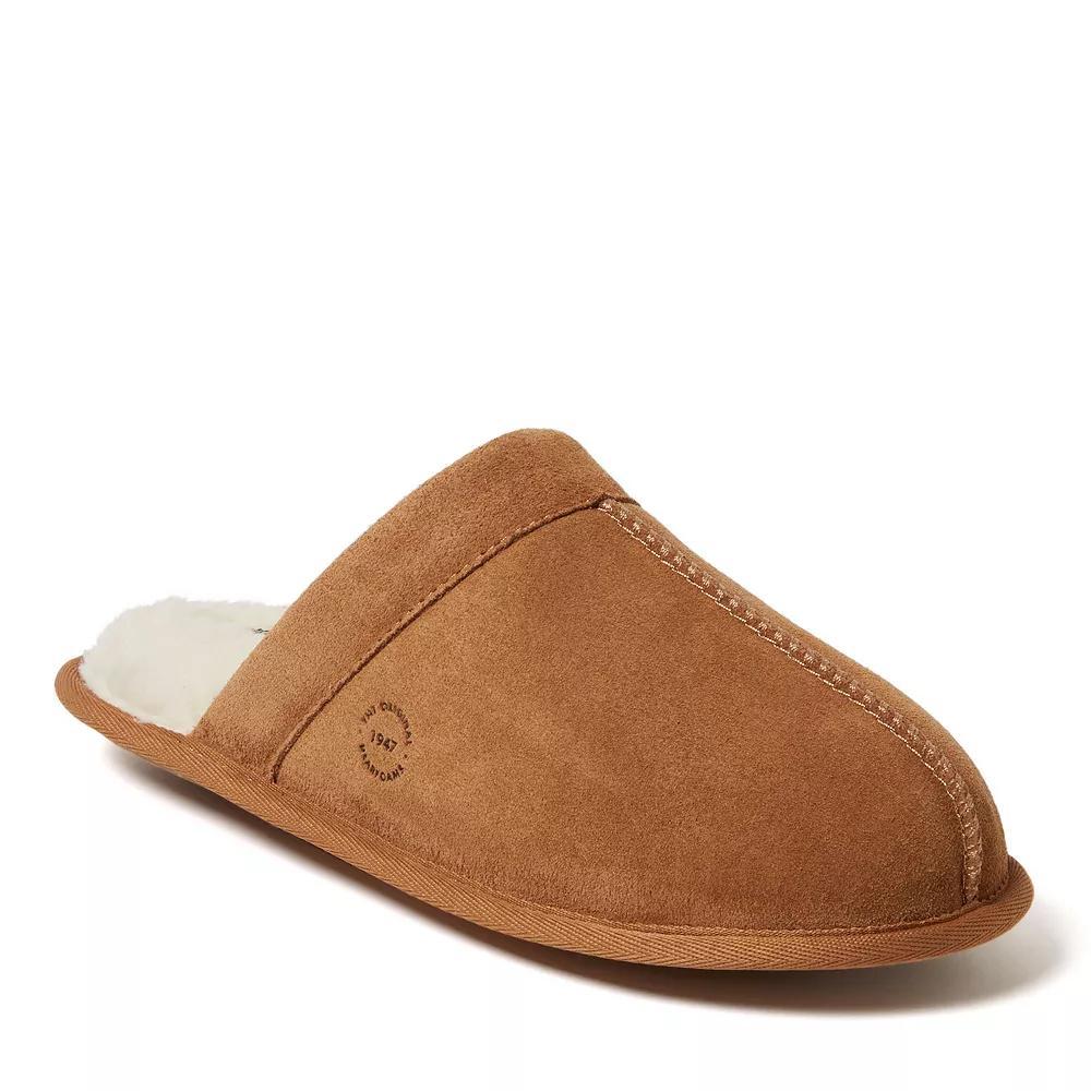 Dearfoams Kirk Men's Suede Scuff Slippers, Size: 8, Brown Product Image
