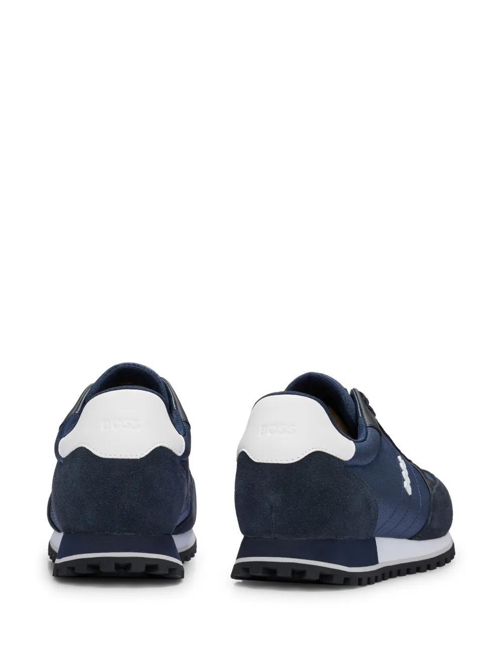 logo-appliqué panelled sneakers Product Image