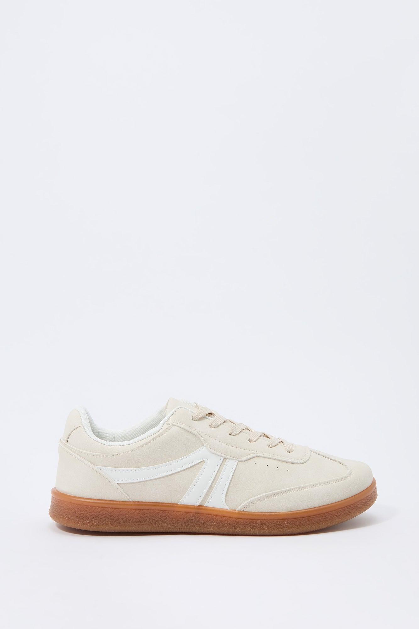 Faux Leather Low Top Retro Sneaker Male Product Image