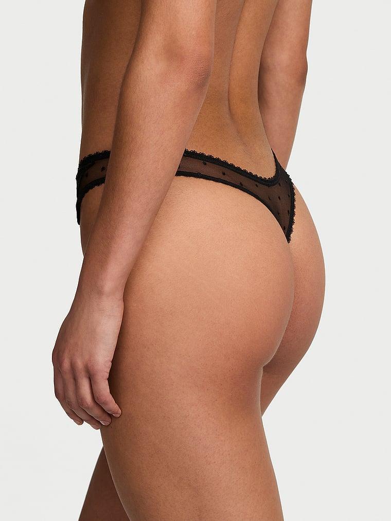 Sheer Rose High-Leg Thong Panty Product Image