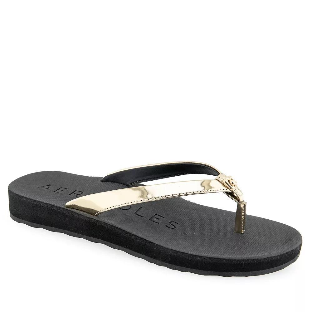 Aerosoles Jace Women's Flip-Flop Sandals, Size: 7 Medium, Gold Product Image
