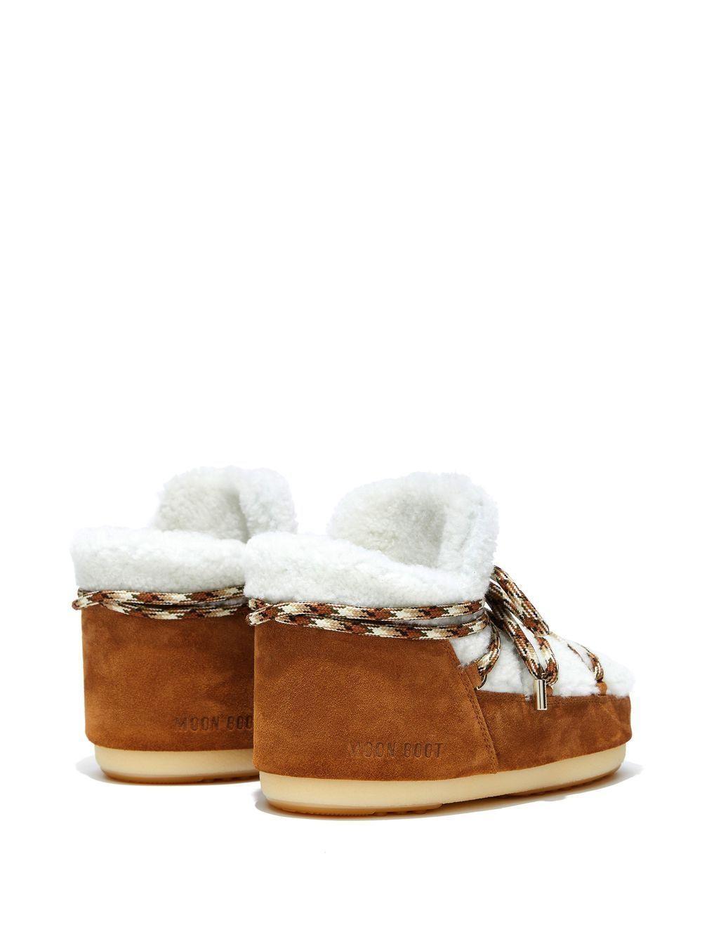 shearling lace-up boots Product Image