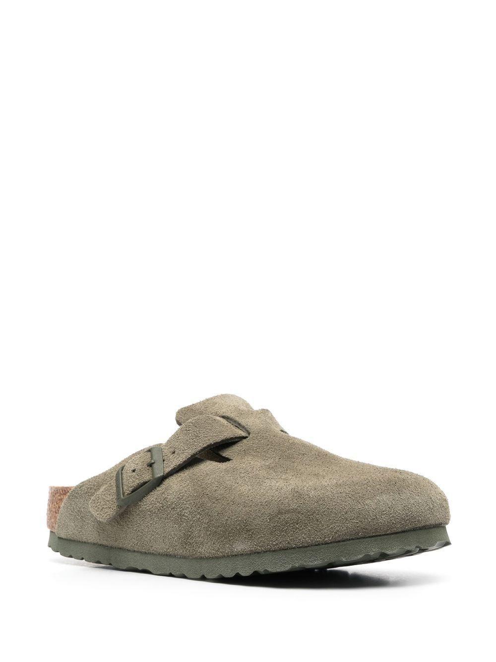 Boston buckle-detail suede clogs  Product Image
