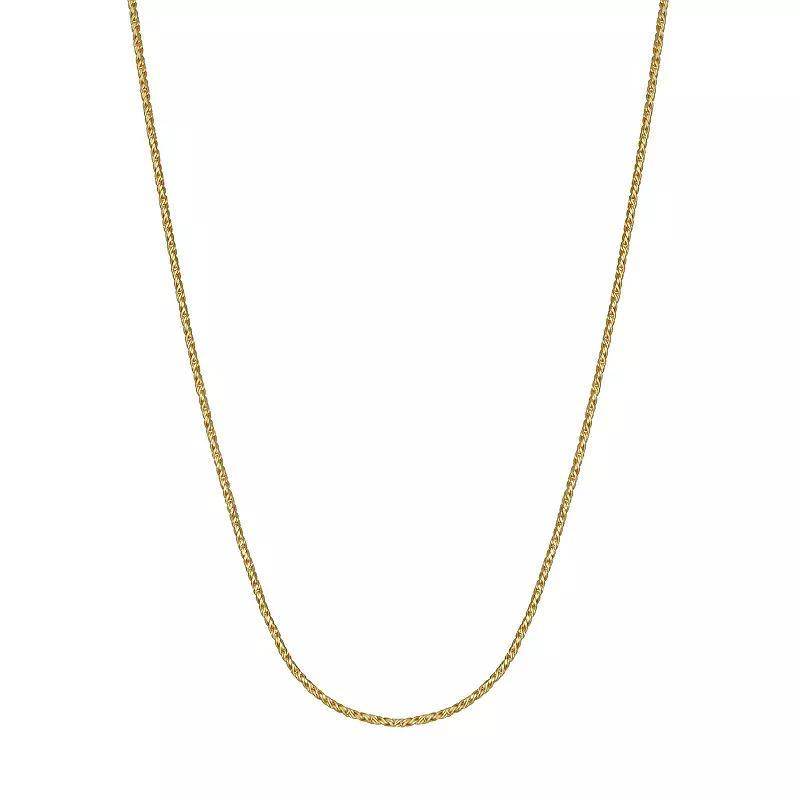 PRIMROSE 18k Gold over Sterling Silver Chain Necklace, Women's, Size: 18", Gold Tone Product Image