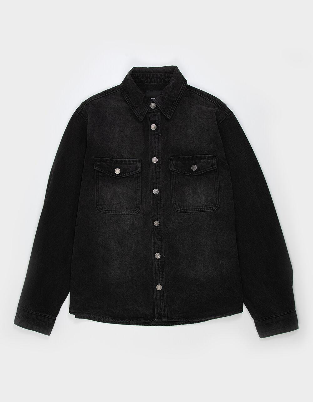 RSQ Mens Denim Overshirt - BLACK Product Image