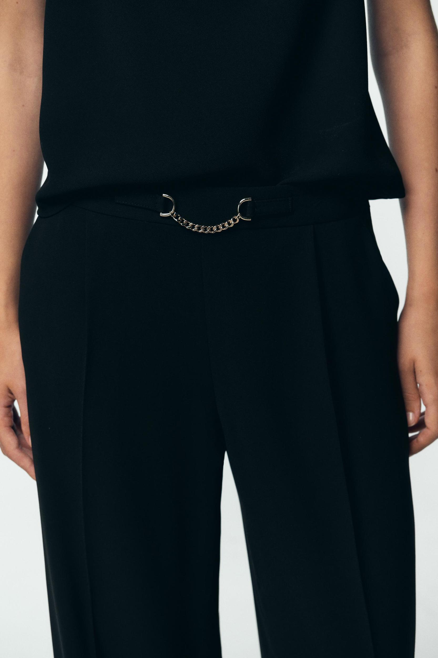 CHAIN WIDE LEG PANTS Product Image