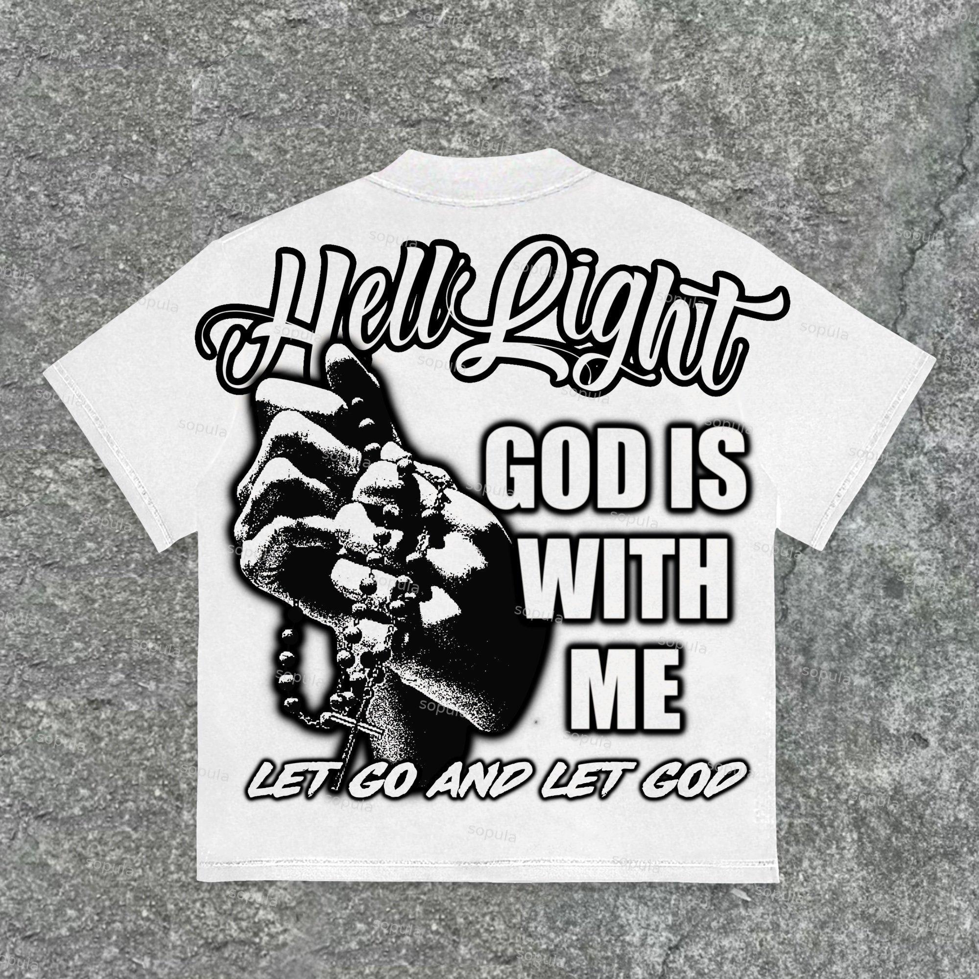 Sopula God Is With Me Prayer Faith Graphics Cotton T-Shirt Product Image