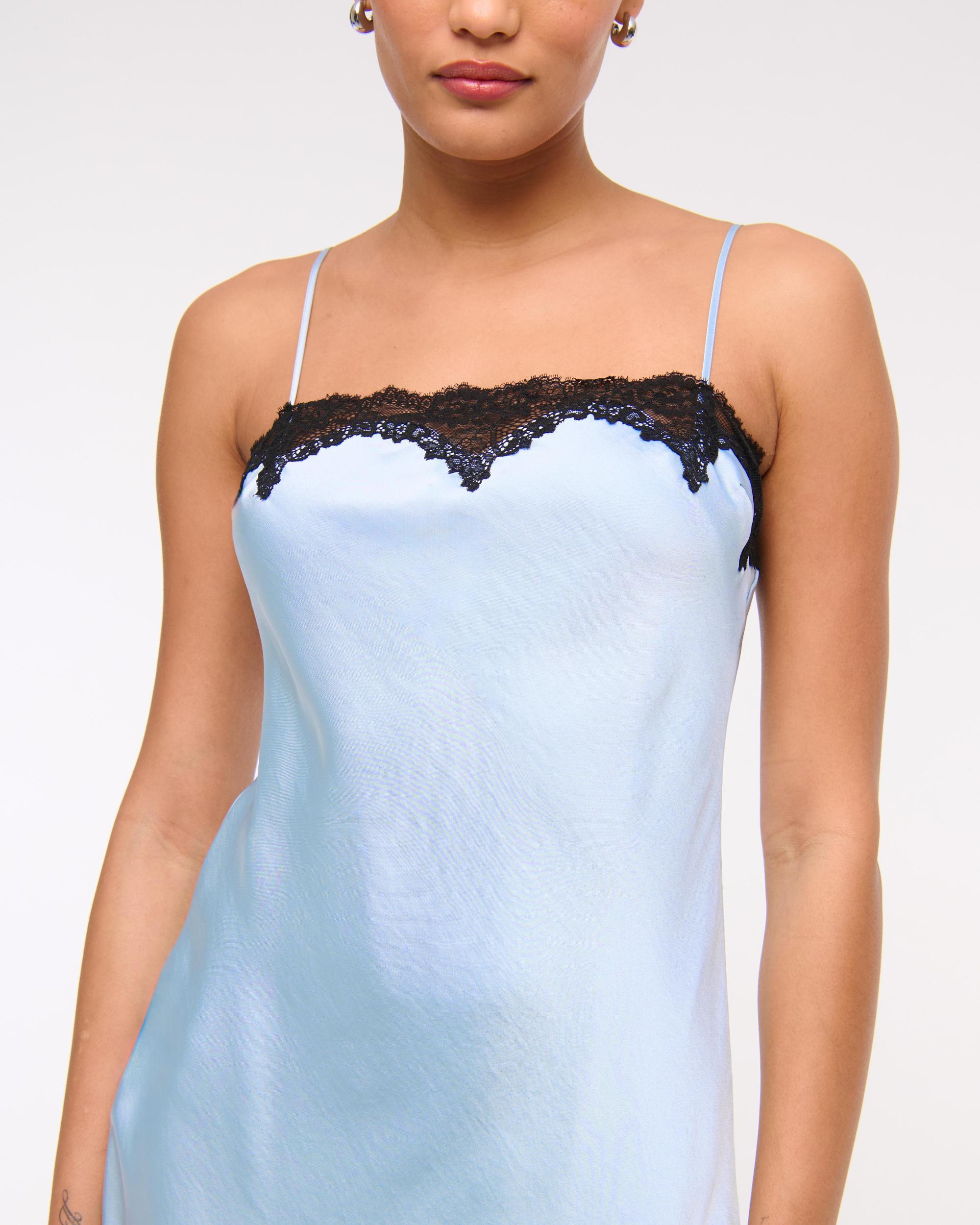 Lace Slip Mini Dress Product Image
