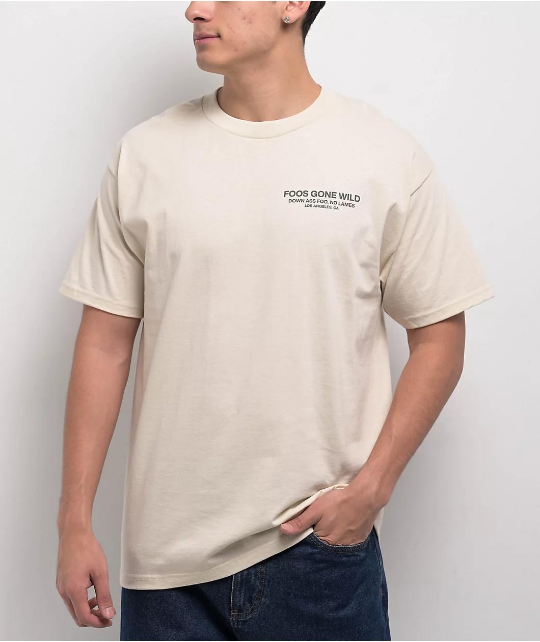 Foos Gone Wild Keep Ya Socks Up Natural T-Shirt Product Image