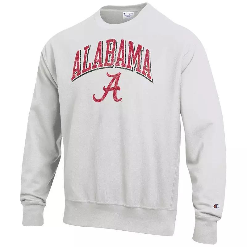 Mens Champion Gray Alabama Crimson Tide Arch Over Logo Reverse Weave Pullover Sweatshirt Product Image
