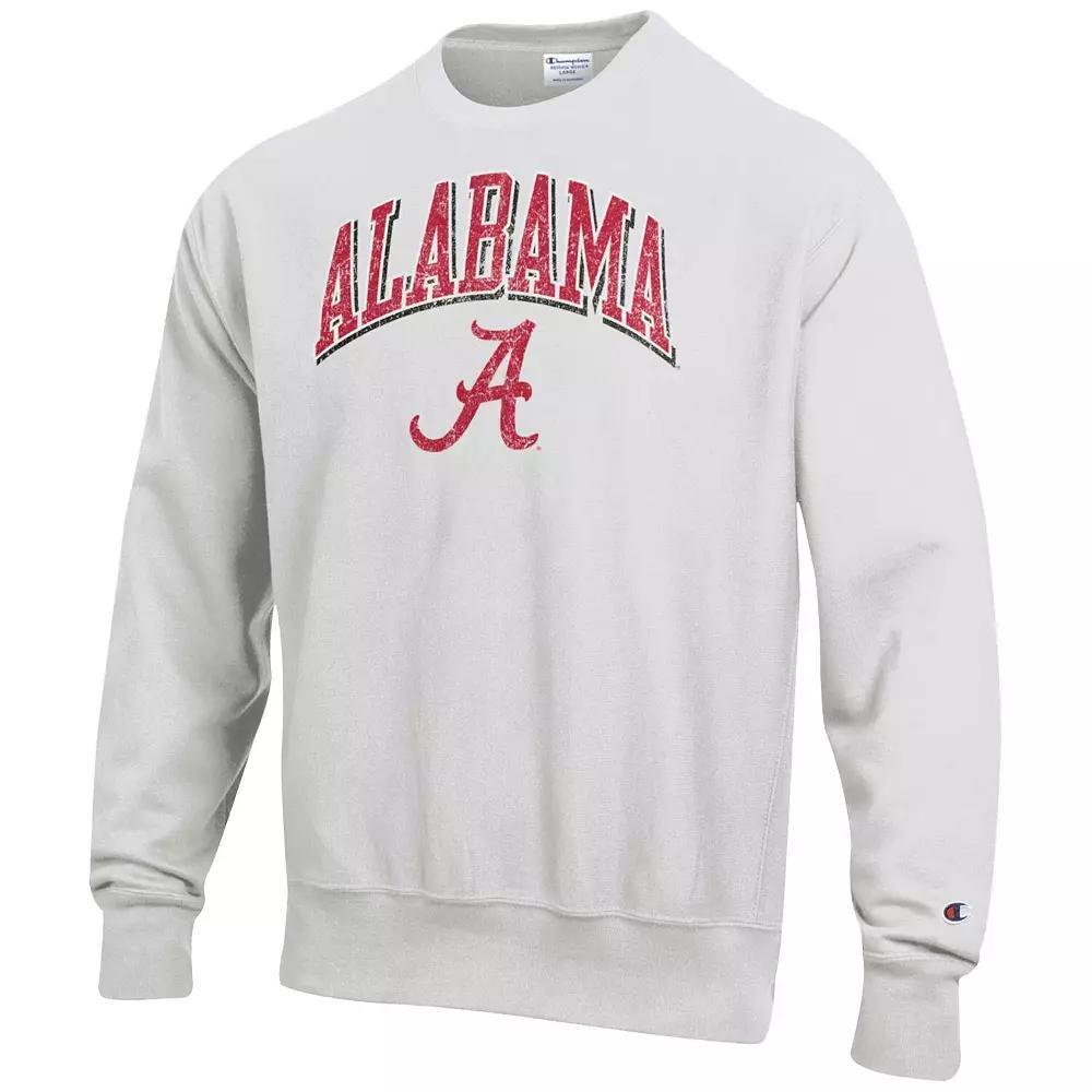Mens Champion Gray Alabama Crimson Tide Arch Over Logo Reverse Weave Pullover Sweatshirt Product Image