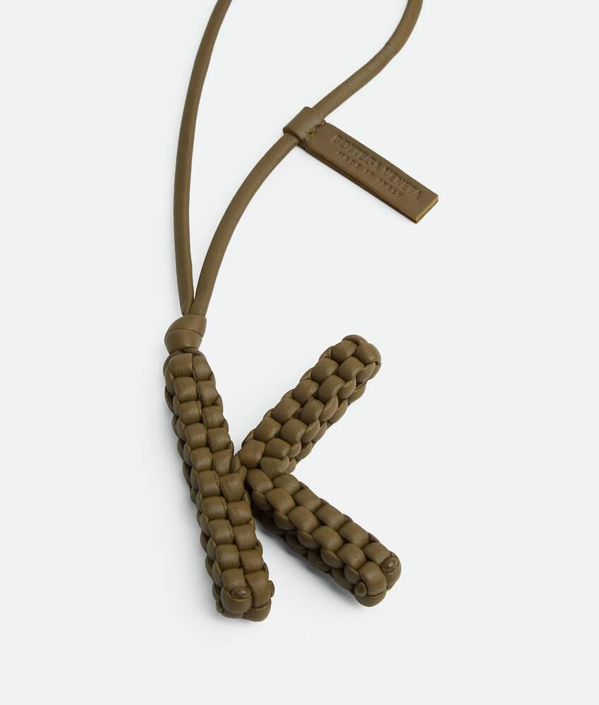 Men's Letter K Charm in Mud Product Image