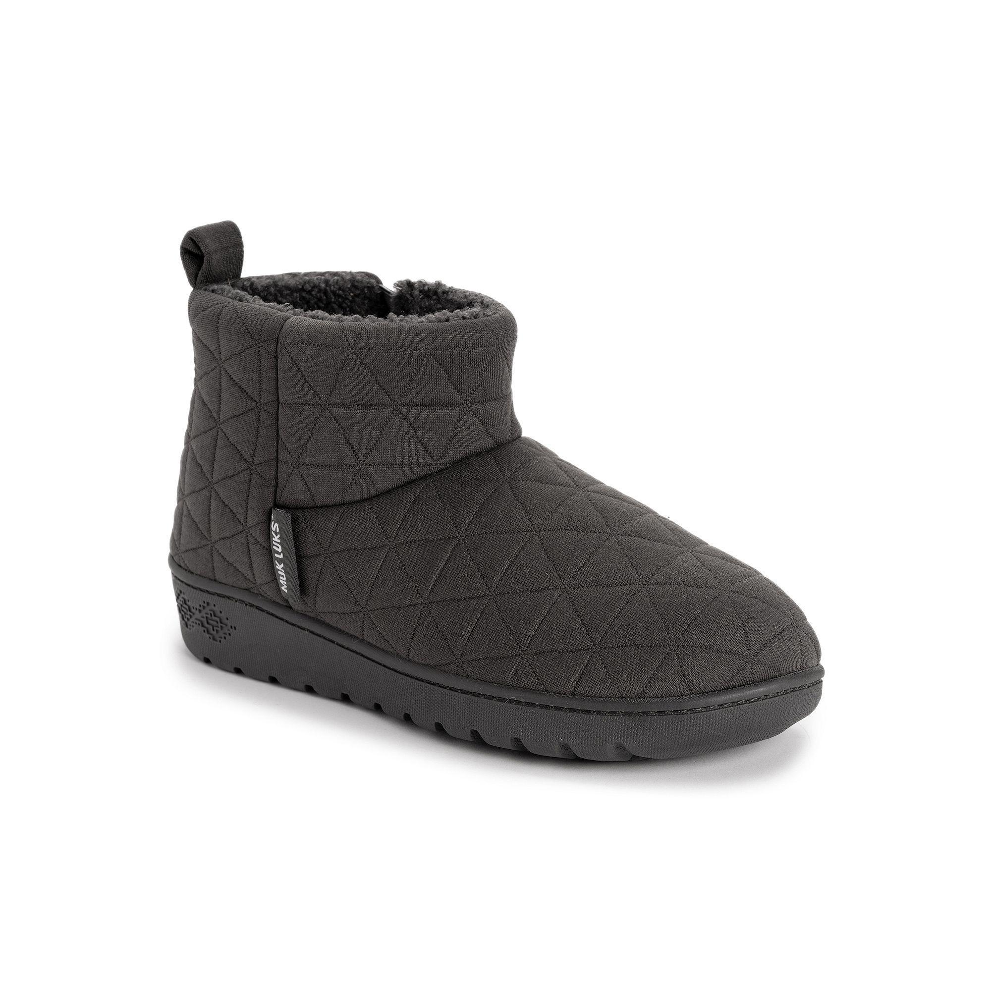 MUK LUKS Avery Beth Women's Bootie Slippers, Size: Large, Dark Gray Product Image