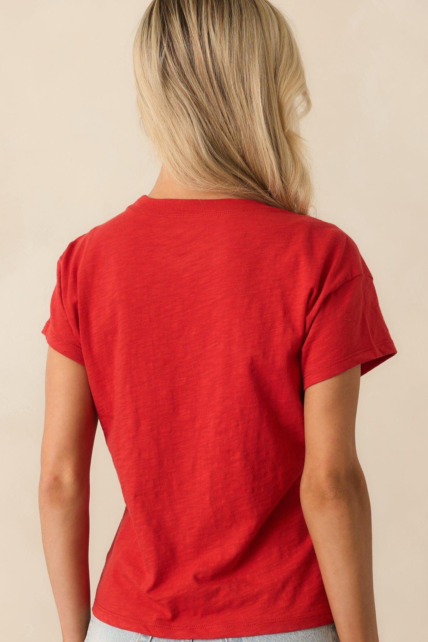 Z Supply Red Cotton Modern Slub Tee Product Image
