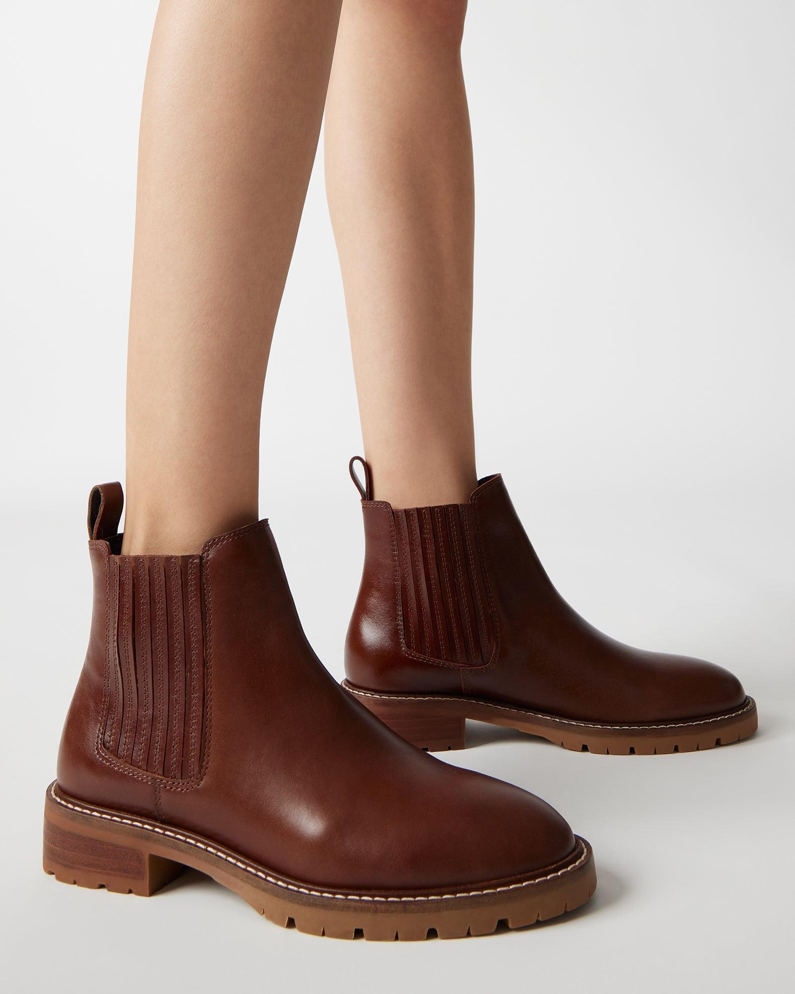 LEONARD COGNAC LEATHER - SM REBOOTED Female Product Image