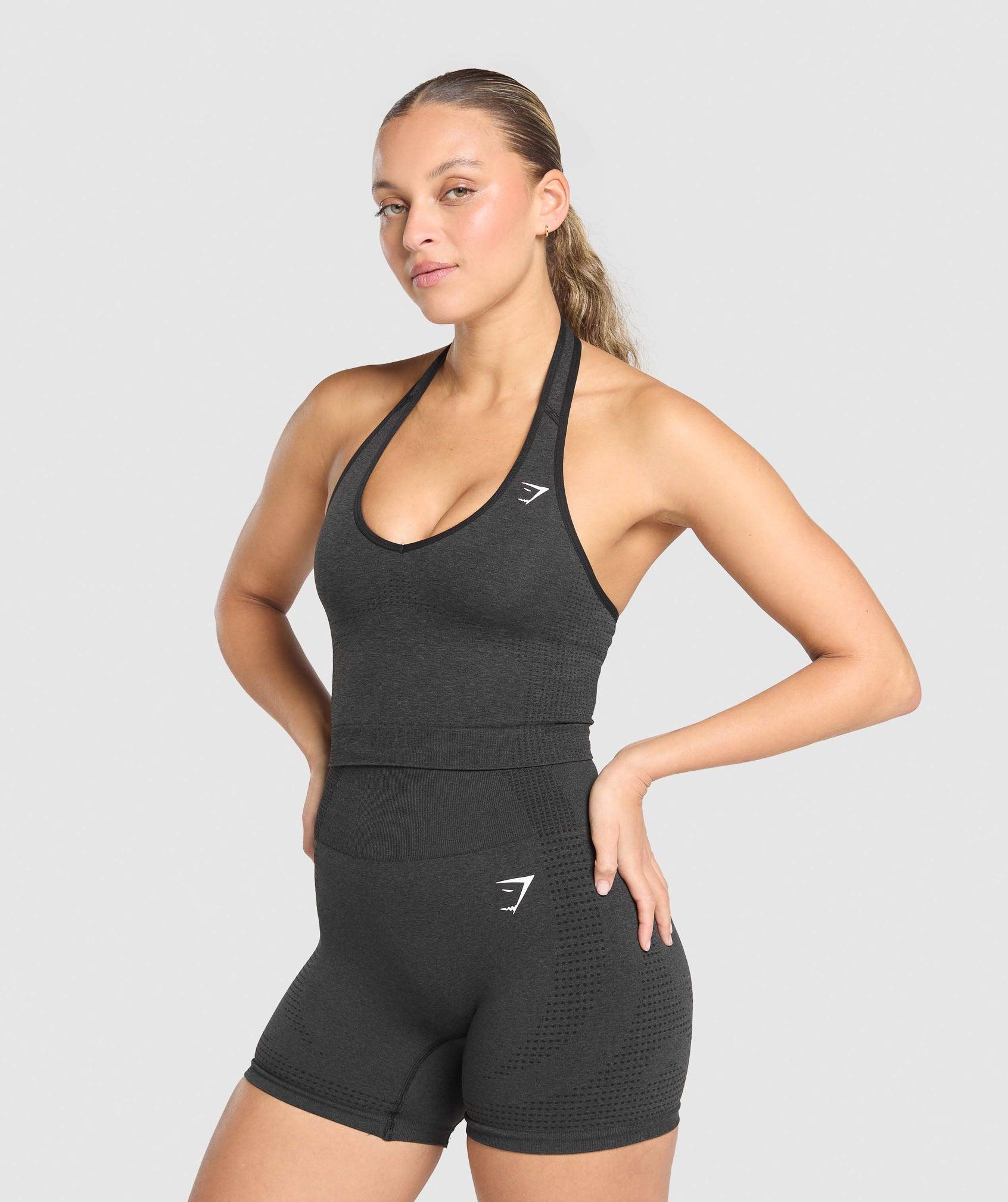 Vital Seamless Halter Neck Tank With Shelf Product Image