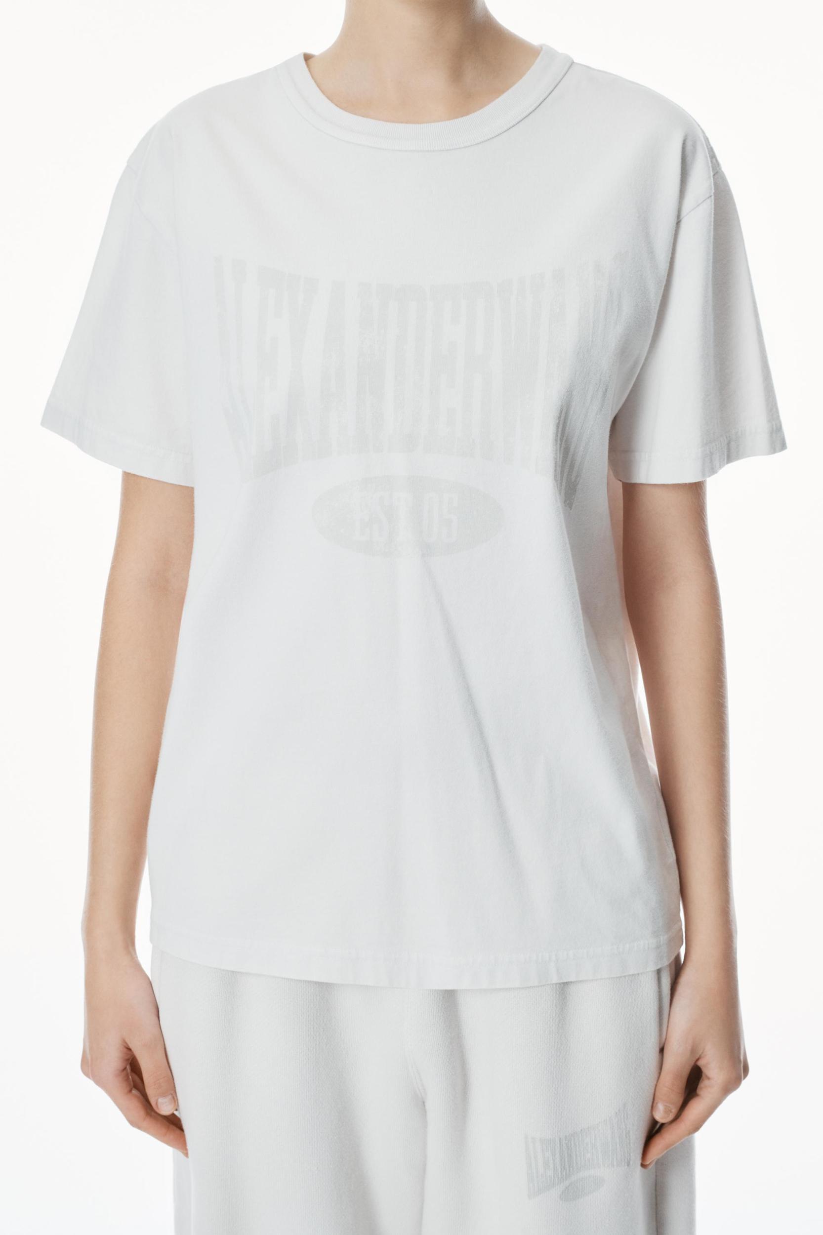 Distressed Logo Cotton Tee Product Image