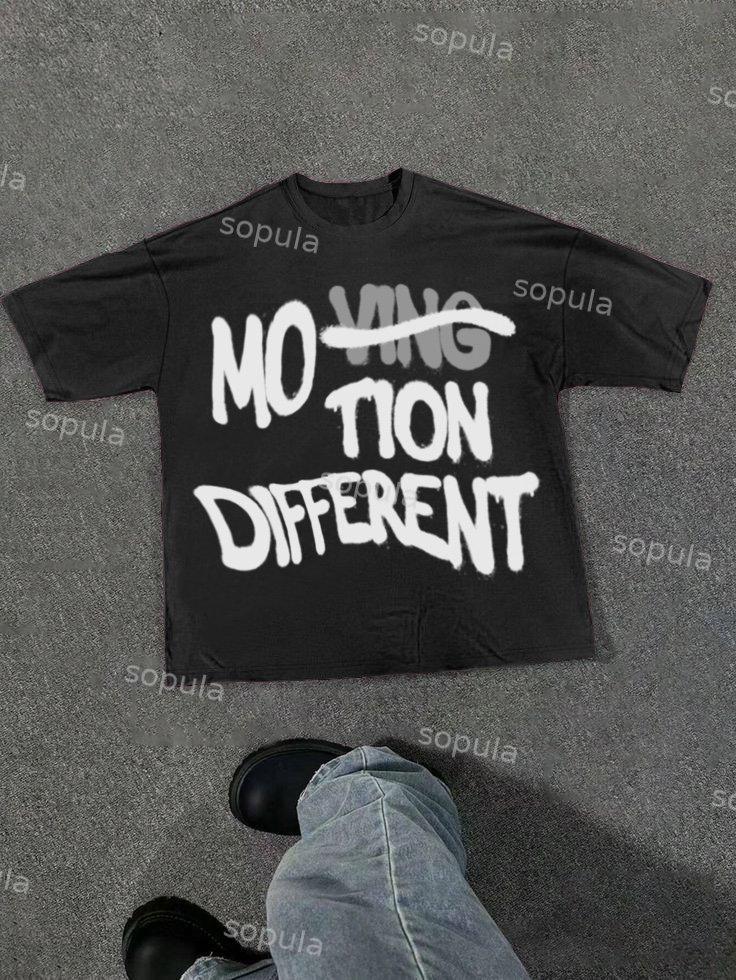 Vintage Motion Different Graphic Cotton T-shirt Product Image