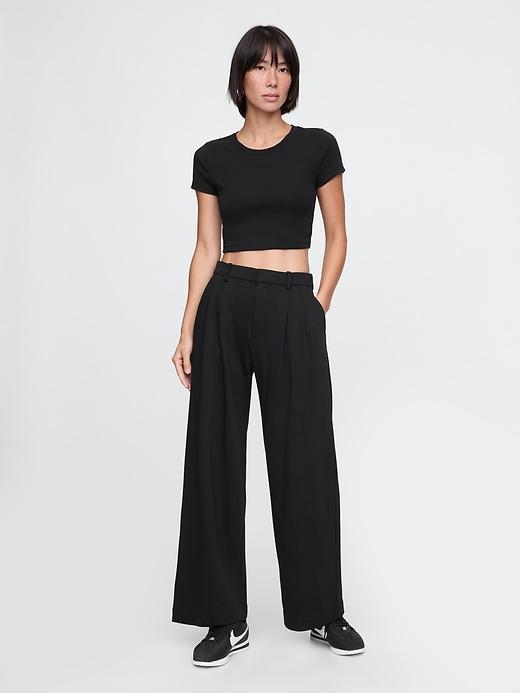 365 High Rise French Terry Sweatpant Trousers Product Image