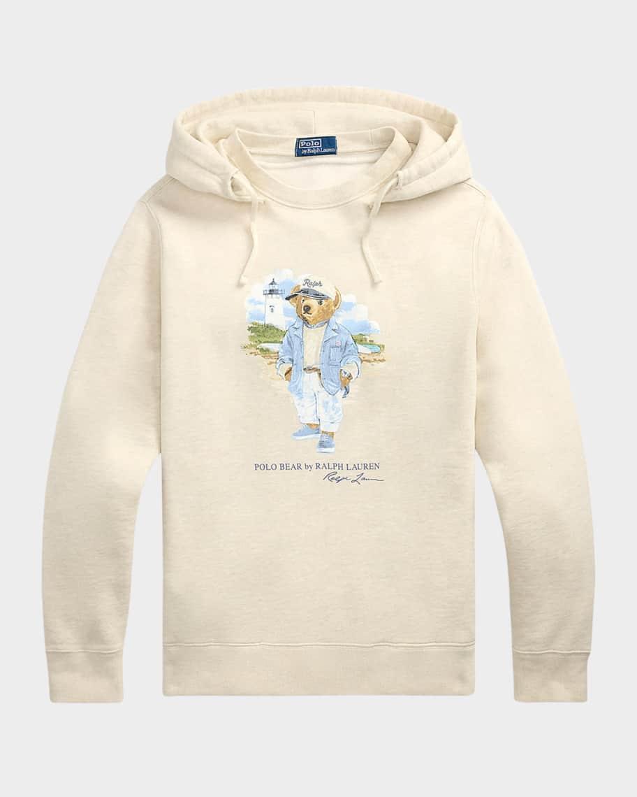 Men's Polo Bear Slub Fleece Hoodie Product Image