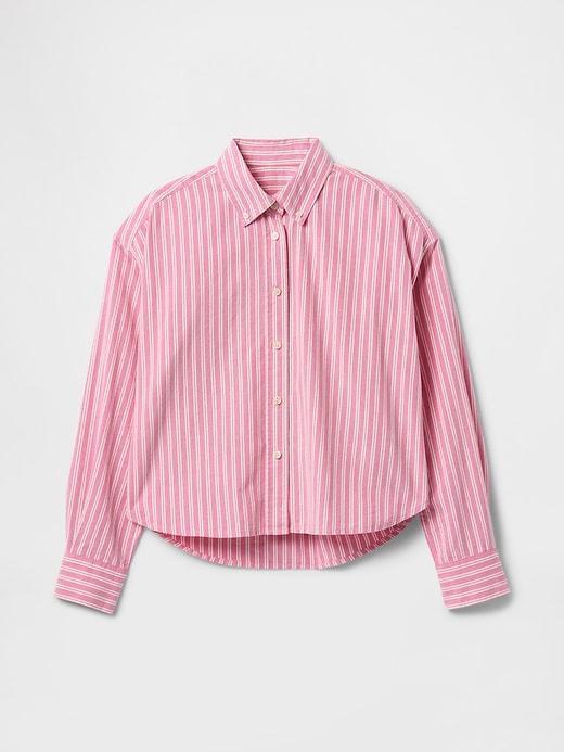 Organic Cotton Oxford Cropped Big Shirt Product Image