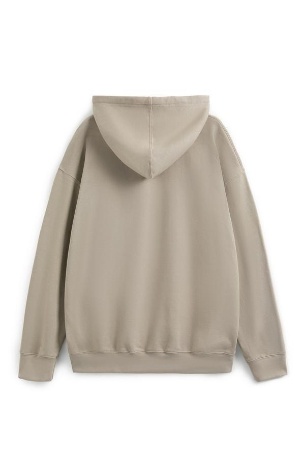 Men's Basic Solid Drawstring Oversized Hooded Product Image