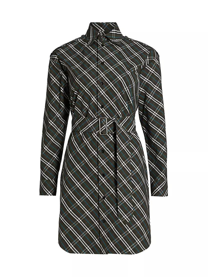 Check Belted Shirtdress Product Image