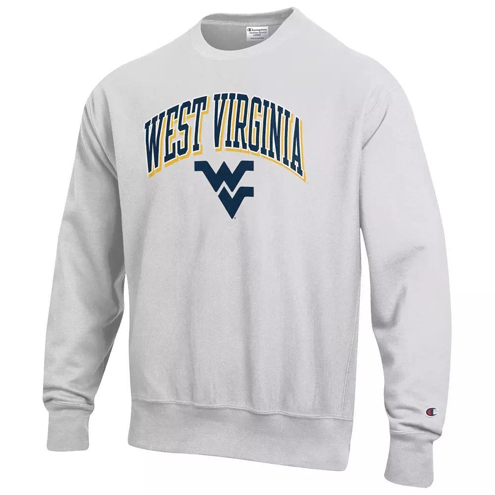Mens Champion Gray West Virginia Mountaineers Arch Over Logo Reverse Weave Pullover Sweatshirt Product Image