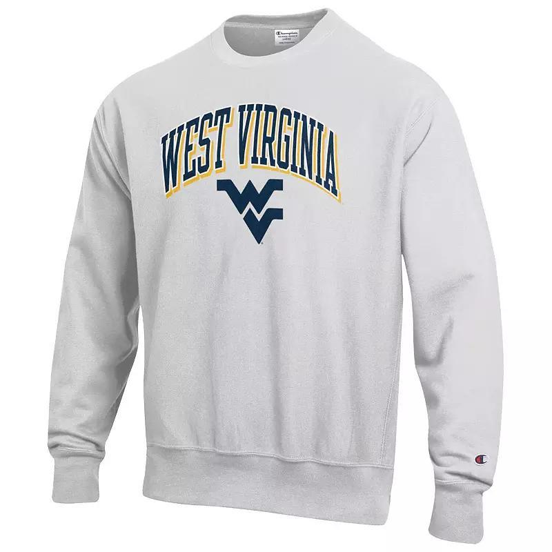 Mens Champion Gray West Virginia Mountaineers Arch Over Logo Reverse Weave Pullover Sweatshirt Product Image
