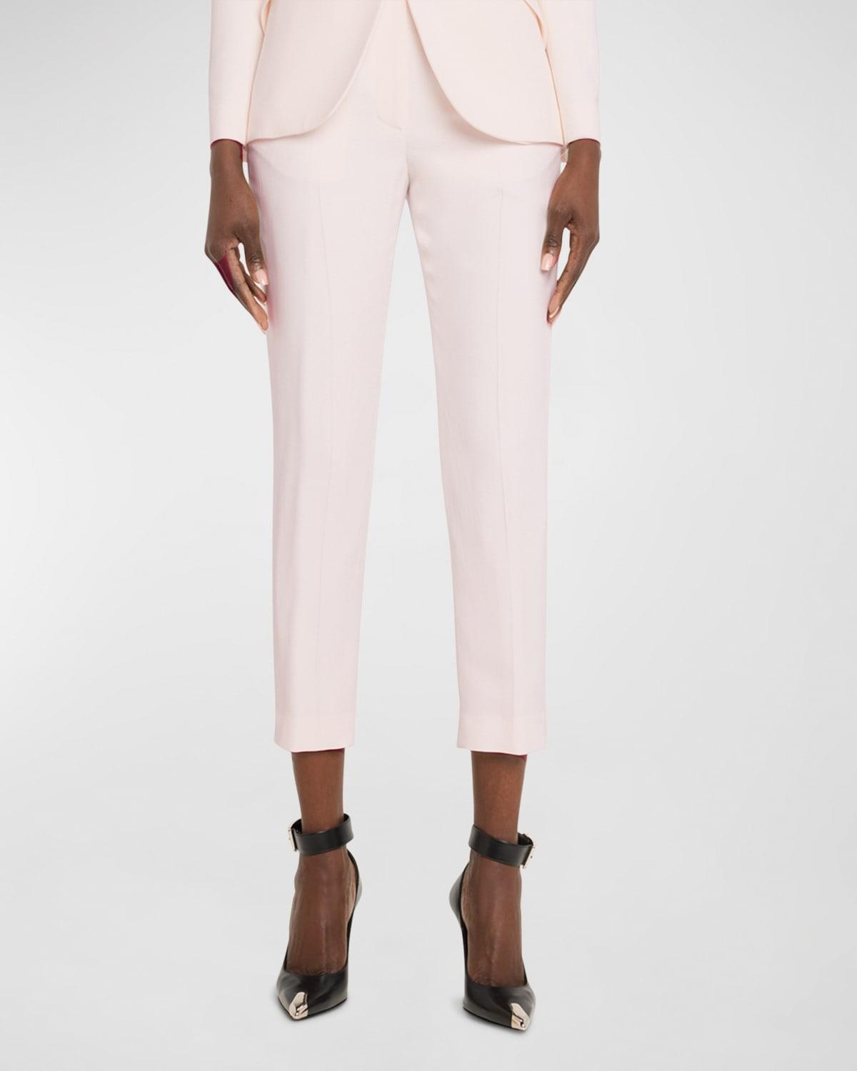 High-Waist Crop Cigarette Trousers Product Image