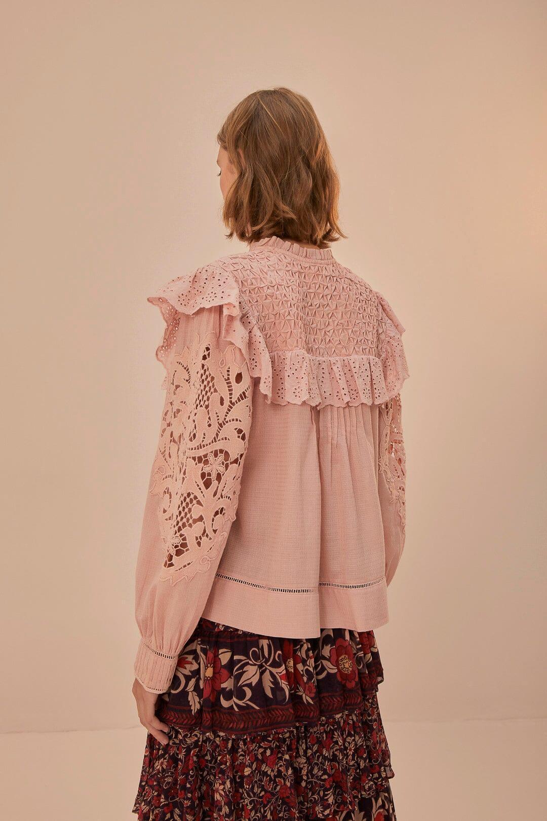Rose Honeycomb Blouse Product Image