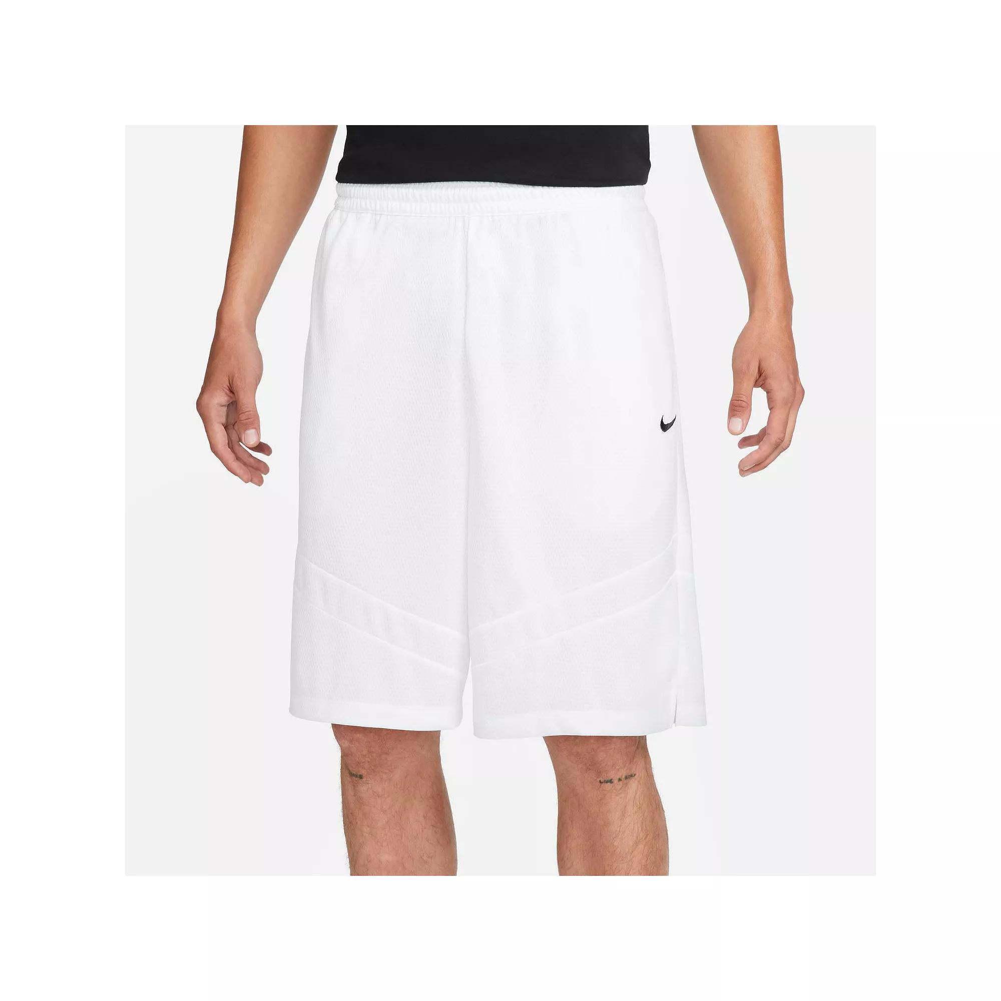Men's Nike Dri-FIT Icon 11-in. Basketball Short, Size: XL, White Product Image