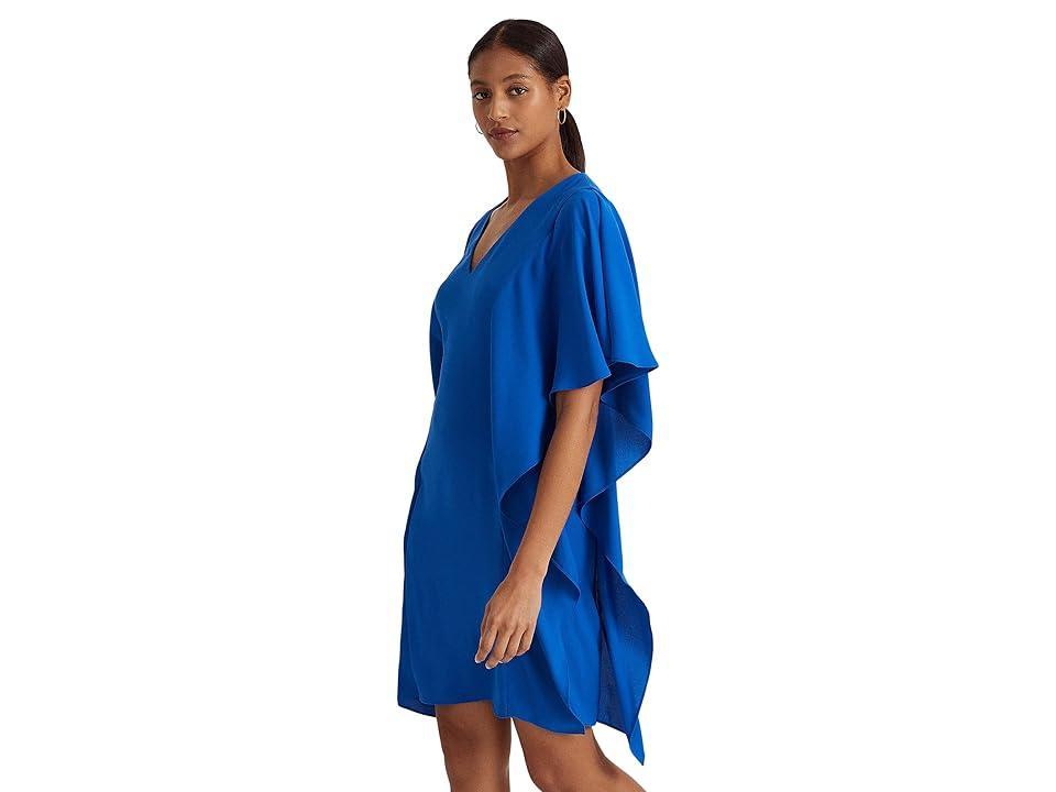 Lauren Ralph Lauren Georgette Caftan Cocktail Dress Saturn) Women's Dress Product Image