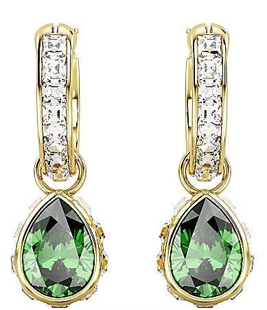 Stilla Gold-Tone Mix-Cut Crystal Hoop Earrings Product Image